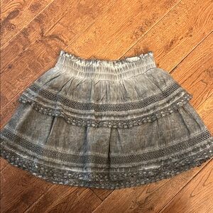 Katie J NYC Charcoal Lace Skirt